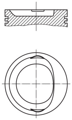 Mahle 5681002 - Piston with rings and pin