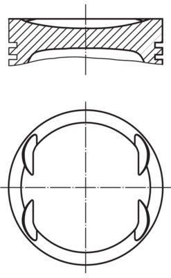 Mahle 007PI00153001 - Piston with rings and pin