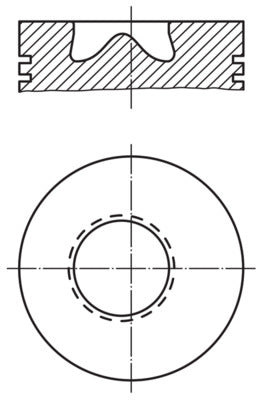 Mahle 0150401 - Piston with rings and pin