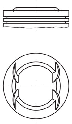 Mahle 0122300 - Piston with rings and pin
