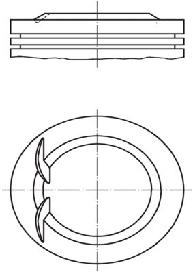 Mahle 0110201 - Piston with rings and pin