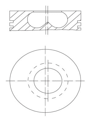 Mahle 081PI00123000 - Piston with rings and pin