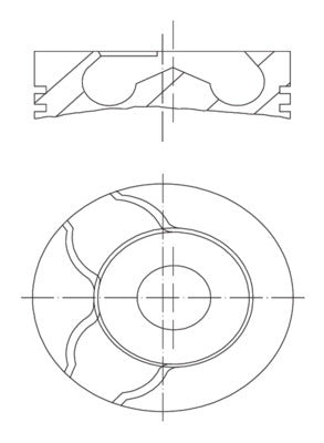 Mahle 0386200 - Piston with rings and pin