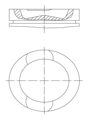Mahle 0610100 - Piston with rings and pin