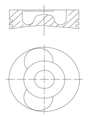 Mahle 0402200 - Piston with rings and pin