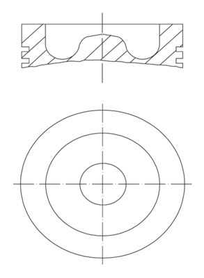Mahle 0052813 - Piston with rings and pin