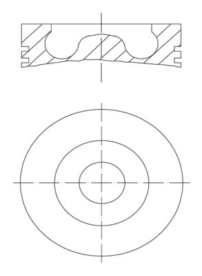 Mahle 0099300 - Piston with rings and pin