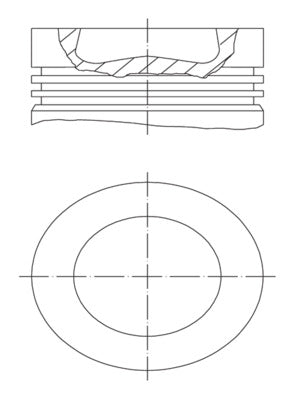 Mahle 0032400 - Piston with rings and pin