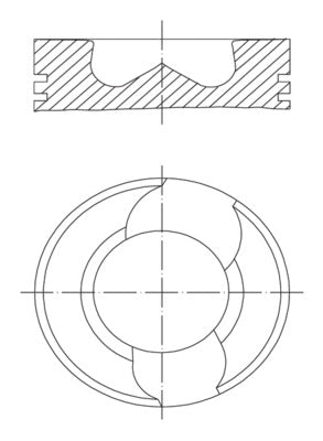 Mahle 2291720 - Piston with rings and pin