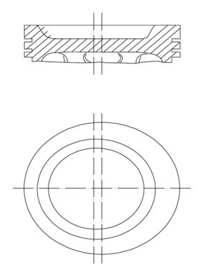 Mahle 2294300 - Piston with rings and pin