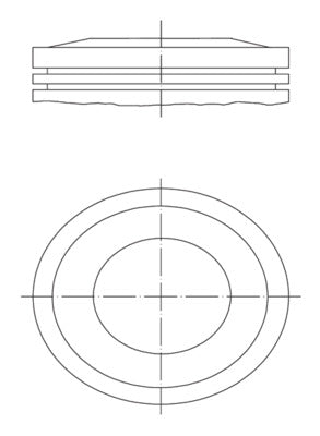 Mahle 0121000 - Piston with rings and pin