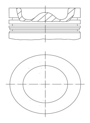 Mahle 061PI00135000 - Piston with rings and pin
