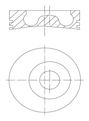 Mahle 2571200 - Piston with rings and pin