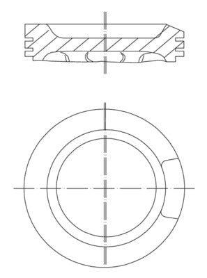 Mahle 0330402 - Piston with rings and pin