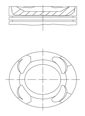 Mahle 081PI00126000 - Piston with rings and pin