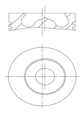 Mahle 0102500 - Piston with rings and pin