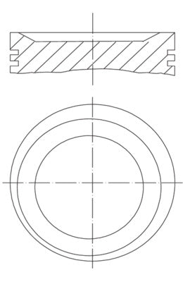 Mahle 0831002 - Piston with rings and pin