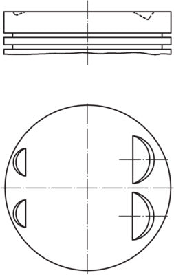 Mahle 0831602 - Piston with rings and pin