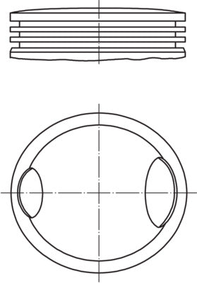 Mahle 0331202 - Piston with rings and pin