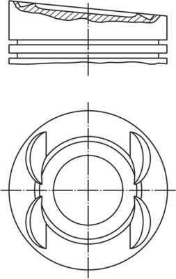 Mahle 0280301 - Piston with rings and pin
