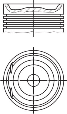 Mahle 0122003 - Piston with rings and pin