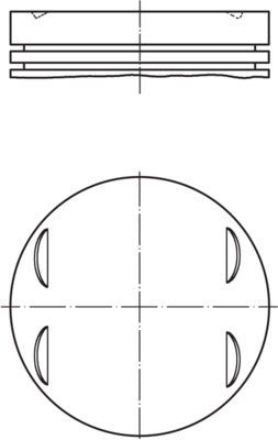 Mahle 0831301 - Piston with rings and pin