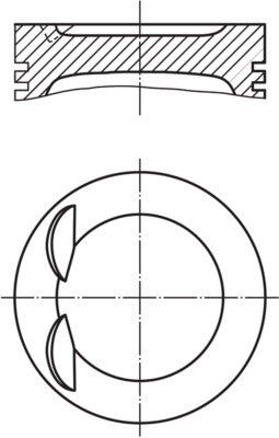 Mahle 0010601 - Piston with rings and pin