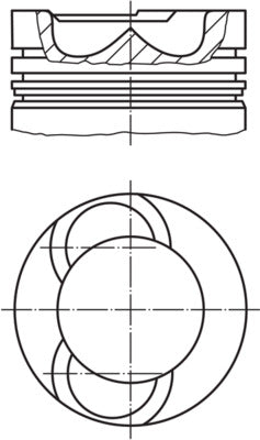 Mahle 2294420 - Piston with rings and pin