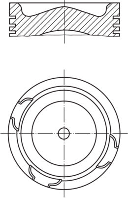Mahle 2136800 - Piston with rings and pin