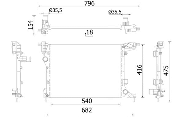 Mahle CR2420000S - Radiator, engine cooling