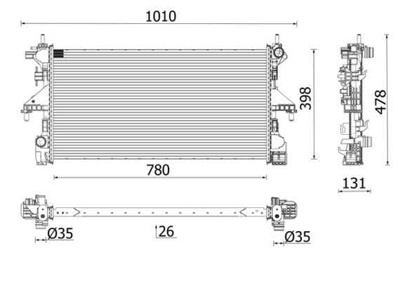 Mahle CR2631000P - Radiator, engine cooling