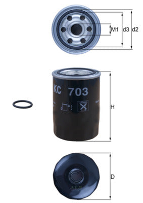 Mahle KC703D - Fuel Filter