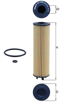 Mahle OX1340D - Oil Filter