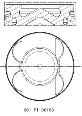 Mahle 001PI00193002 - Piston with rings and pin