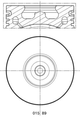 Mahle 0158902 - Piston with rings and pin
