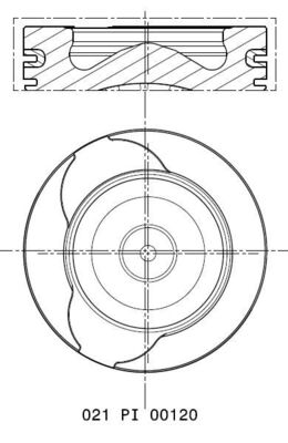 Mahle 021PI00120002 - Piston with rings and pin