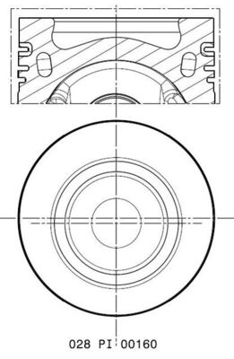 Mahle 028PI00160000 - Piston with rings and pin