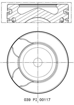 Mahle 039PI00117000 - Piston with rings and pin