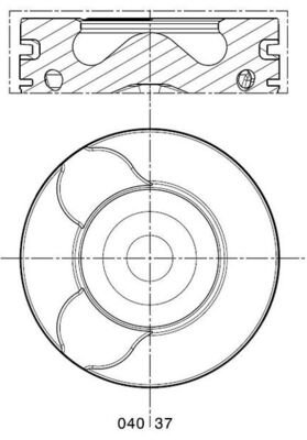 Mahle 0403701 - Piston with rings and pin