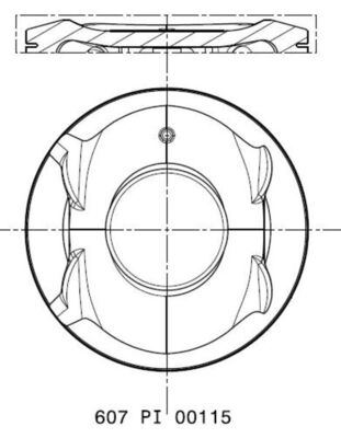 Mahle 607PI00115002 - Piston with rings and pin