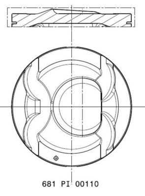 Mahle 681PI00110000 - Piston with rings and pin