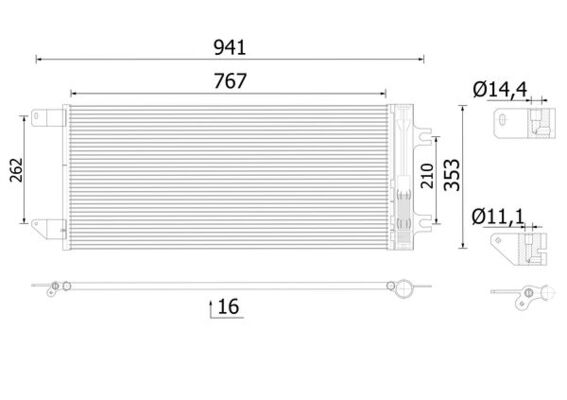 Mahle AC1133000S - Condenser, air conditioning