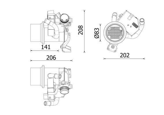 Mahle CE39000P - Cooler, exhaust gas recirculation