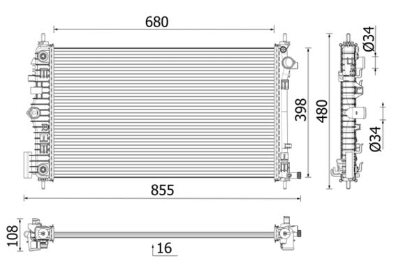 Mahle CR2698000P - Radiator, engine cooling