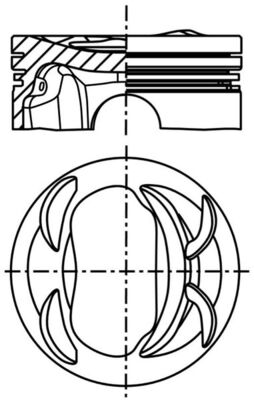 Mahle 039PI00129000 - Piston with rings and pin