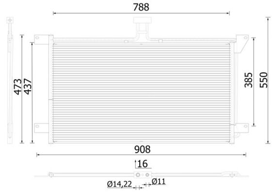 Mahle AC288001S - Condenser, air conditioning