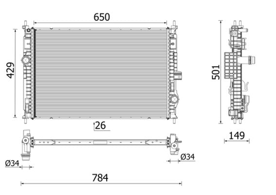 Mahle CR2710000P - Radiator, engine cooling