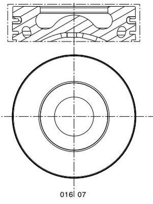 Mahle 0160721 - Piston with rings and pin