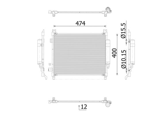 Mahle AC1027000S - Condenser, air conditioning