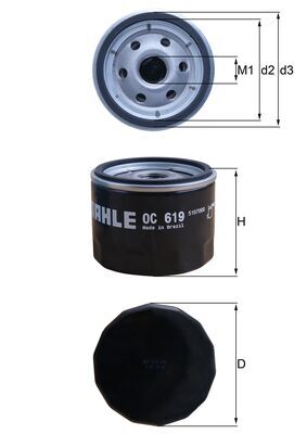 Mahle OC619 - Oil Filter